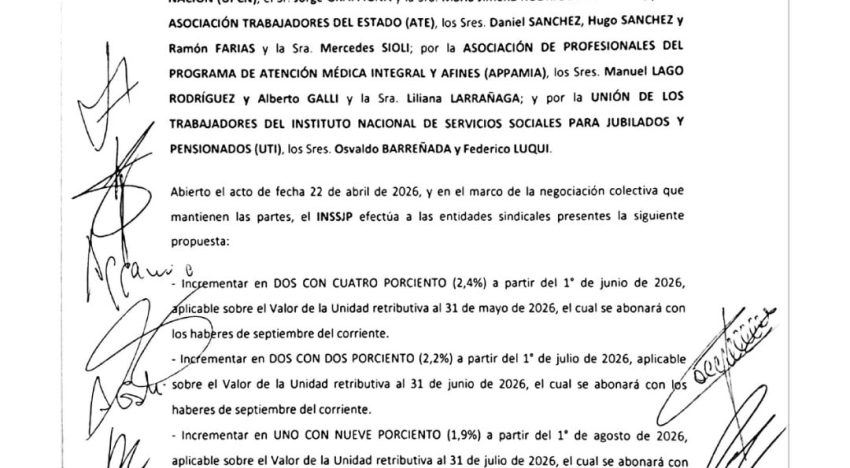 ATE levantó el paro en el PAMI tras recibir un aumento de 14,1% y un bono de $180.000