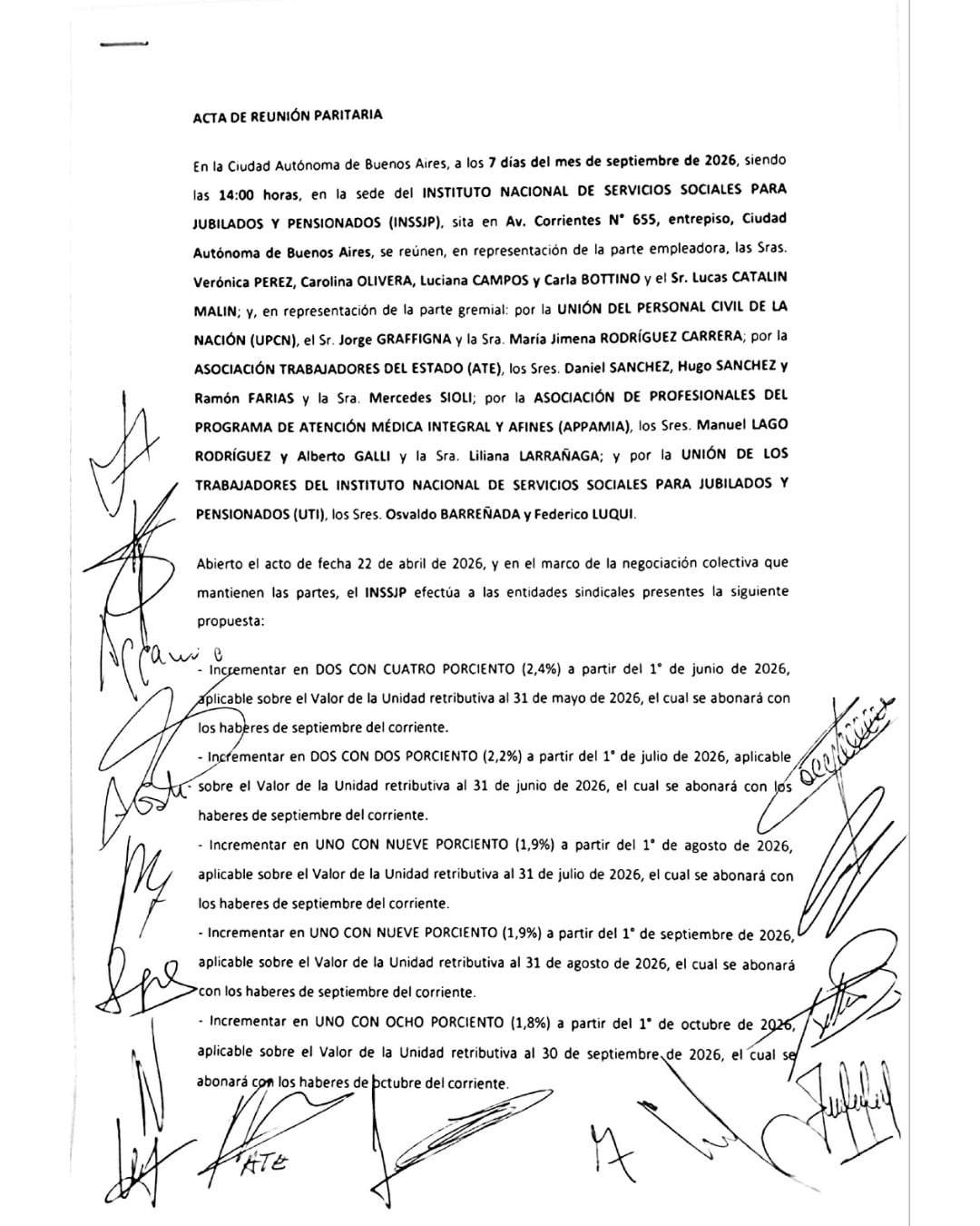 Acuerdo salarial en el PAMI