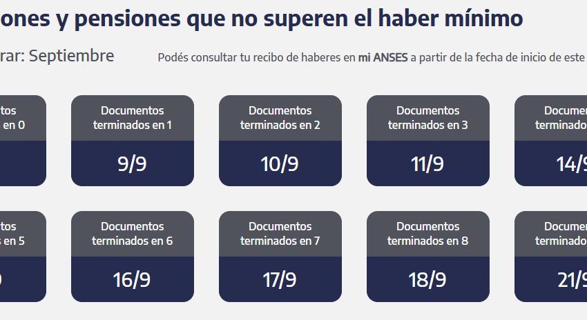 ANSES: quiénes cobran jubilaciones, AUH y asignaciones este lunes 21 de septiembre