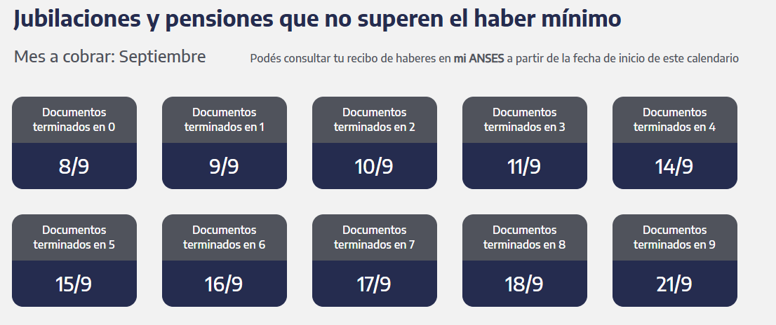 Quiénes reciben hoy las jubilaciones y pensiones (Captura: ANSES)