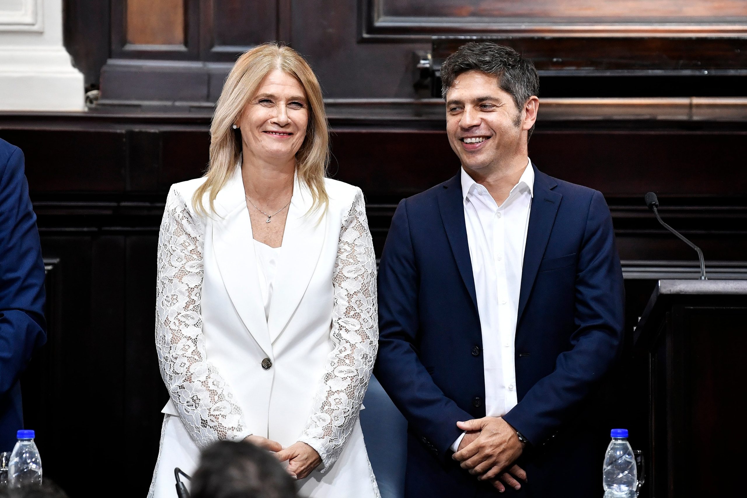 Verónica Magario y Axel Kicillof, vicegobernadora y gobernador, finalizan sus mandatos en 2027 y no pueden presentarse para una nueva reelección