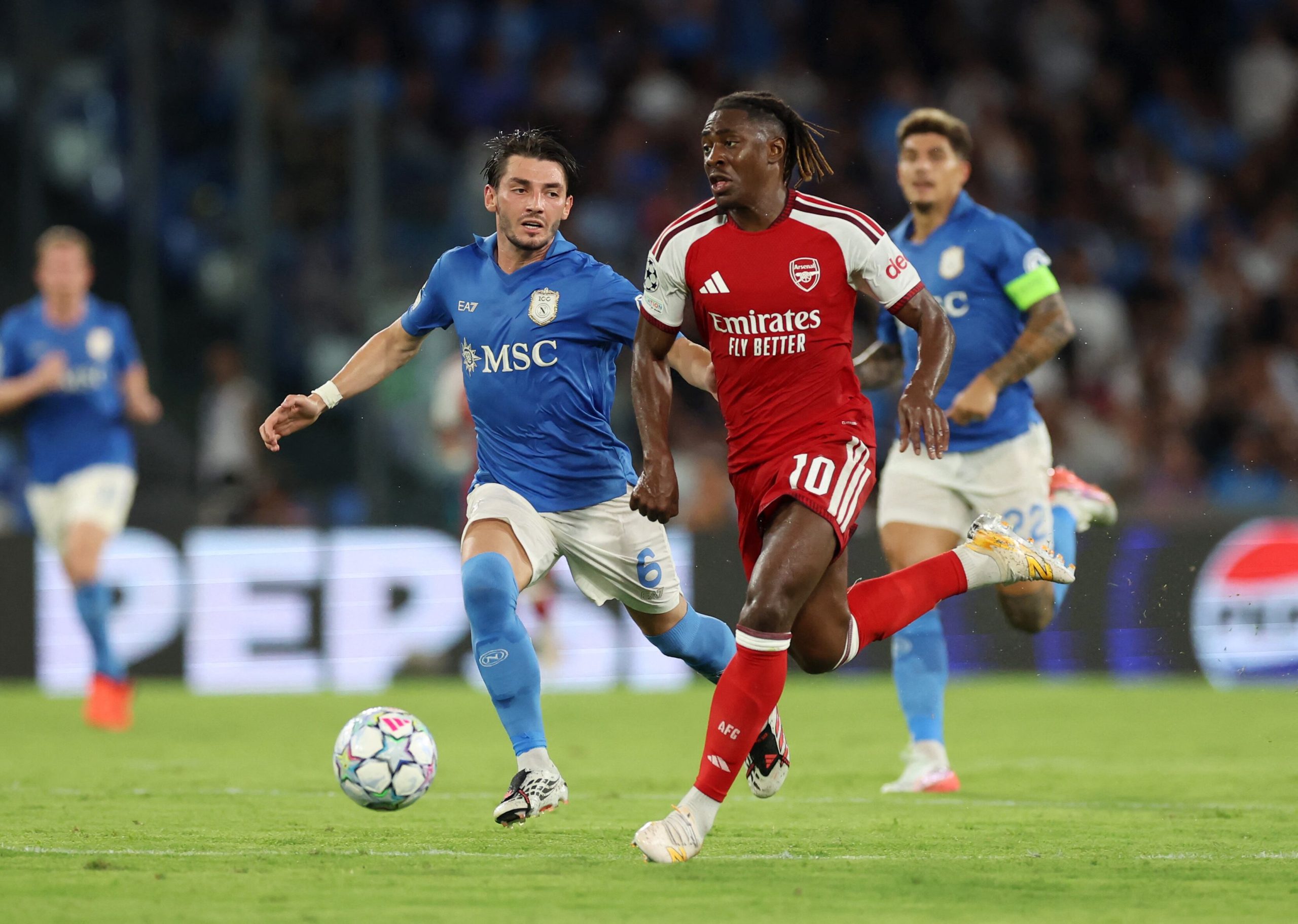 Napoli vs Arsenal por la fecha 1 de la Champions League del 2026.