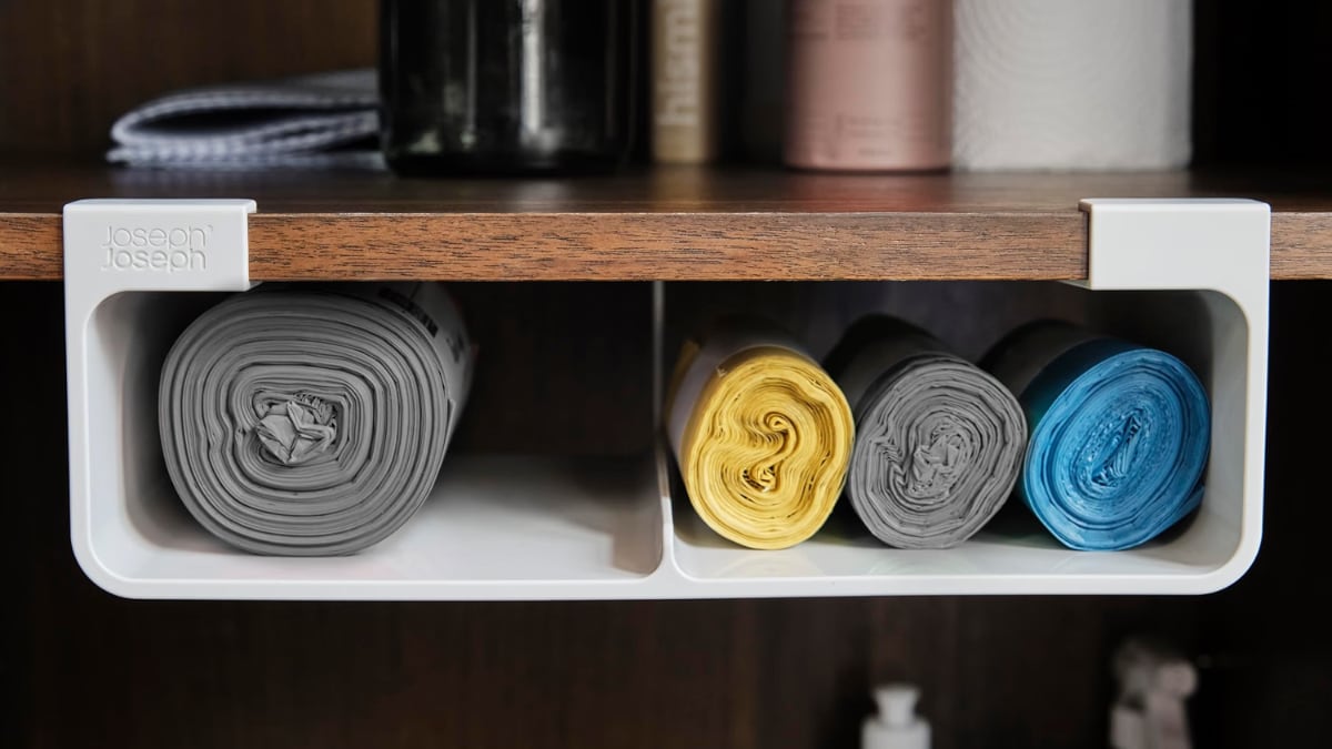 Organizador de cocina para papel de aluminio, el film o las bolsas de cocina.