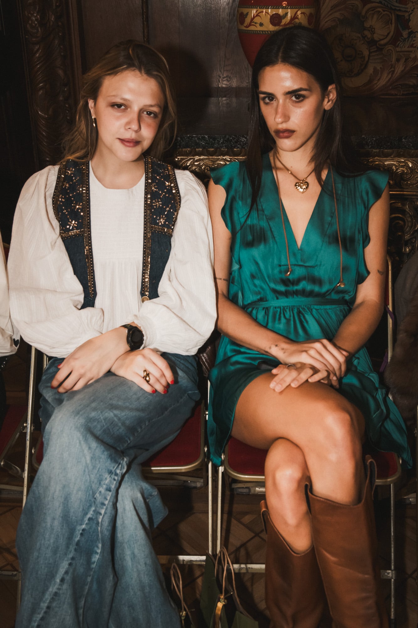Victoria Malbran y Ema Gazzera, con looks que combinaron denim, color y un aire boho chic