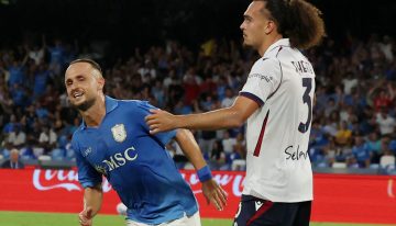 Napoli le ganó a Bologna 1 a 0 por la fecha 4 de la Serie A de Italia