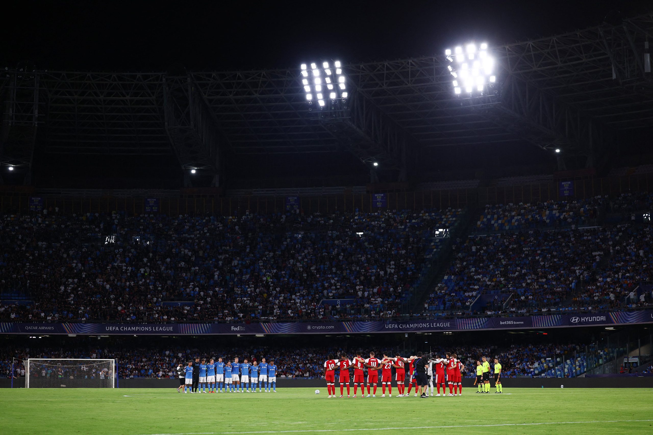 Napoli vs Arsenal por la fecha 1 de la Champions League del 2026.