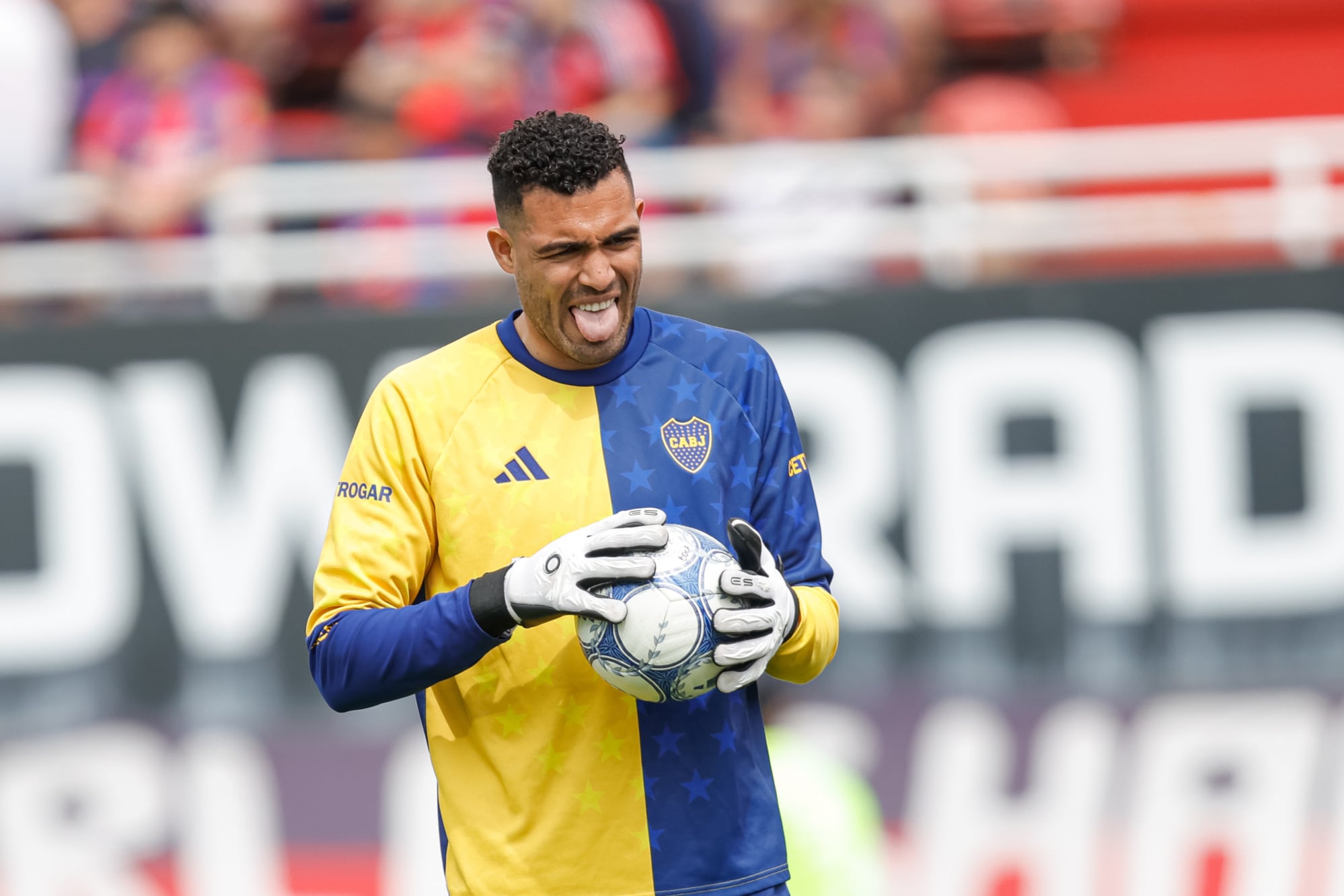 Álvaro Montero, en la entrada en calor del Nuevo Gasómetro
