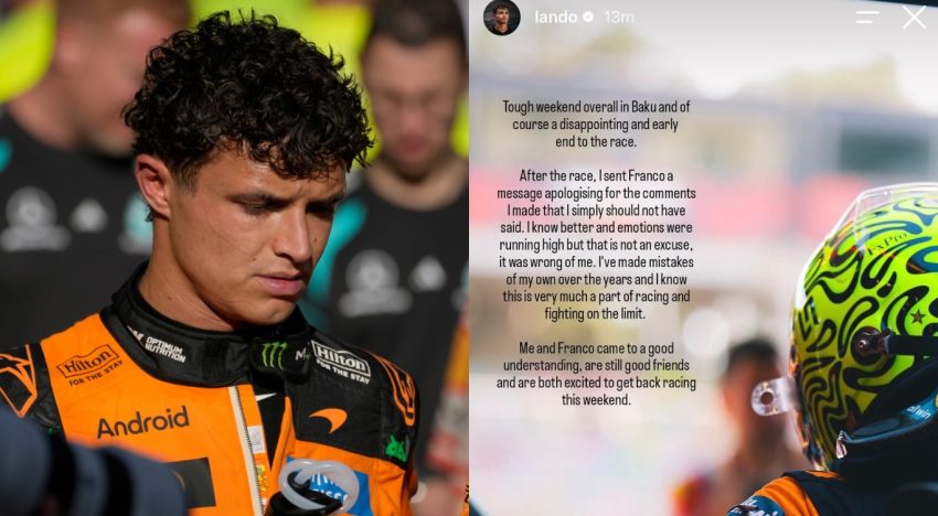 “Me equivoqué”: Lando Norris le pidió disculpas públicas a Colapinto tras haberlo criticado por el choque en el GP de Azerbaiyán