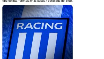 Hernán Lacunza se toma licencia de Racing, en medio de la crisis del club y su proyecto político