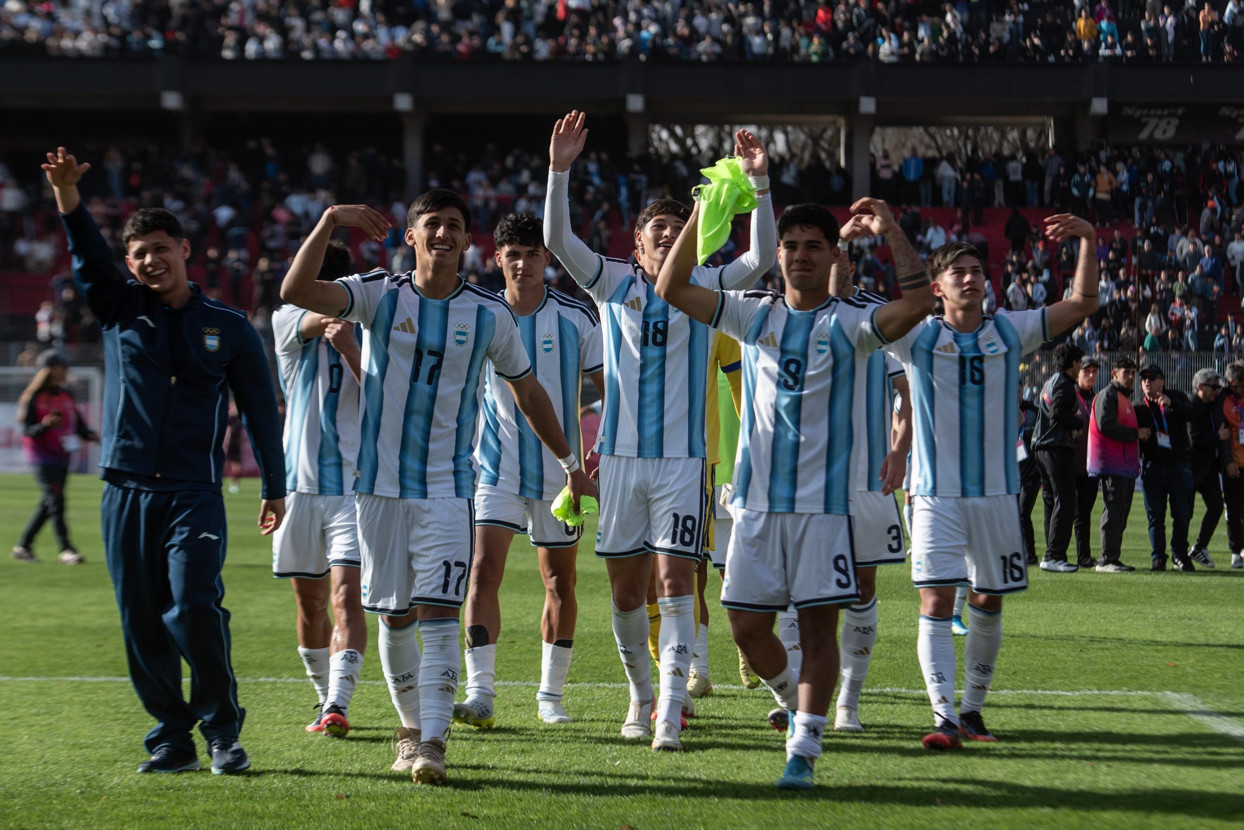 Así festejaba el plantel post clasificación