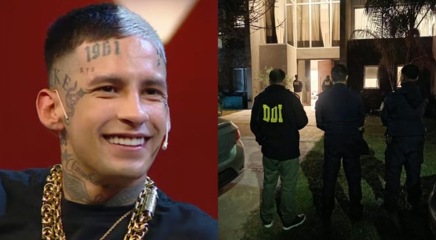 Causa contra L-Gante por presuntas amenazas: qué objetos le secuestró la policía durante los allanamientos