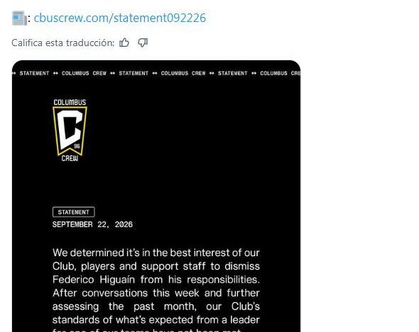 Echaron al hermano del Pipita Higuaín como DT de un club filial de la MLS tras un incidente con una árbitra