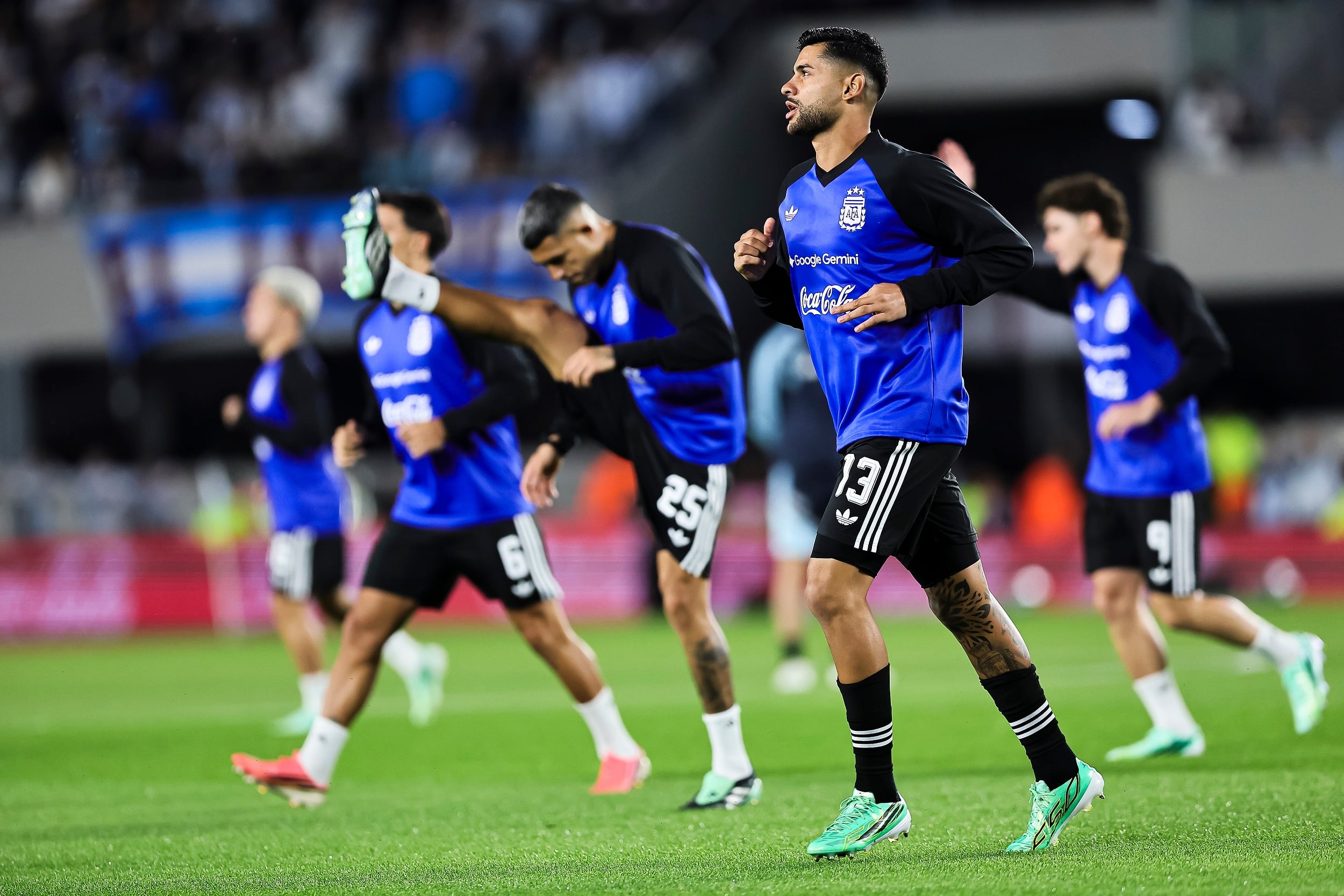 La entrada en calor de la selección argentina