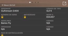 El avión retenido por 24 horas en el Puerto Iguazú en el que se fue Flavio Bolsonaro
