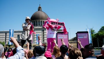 Los hermanos Passaglia hicieron su primer acto de campaña con una caminata en San Nicolás