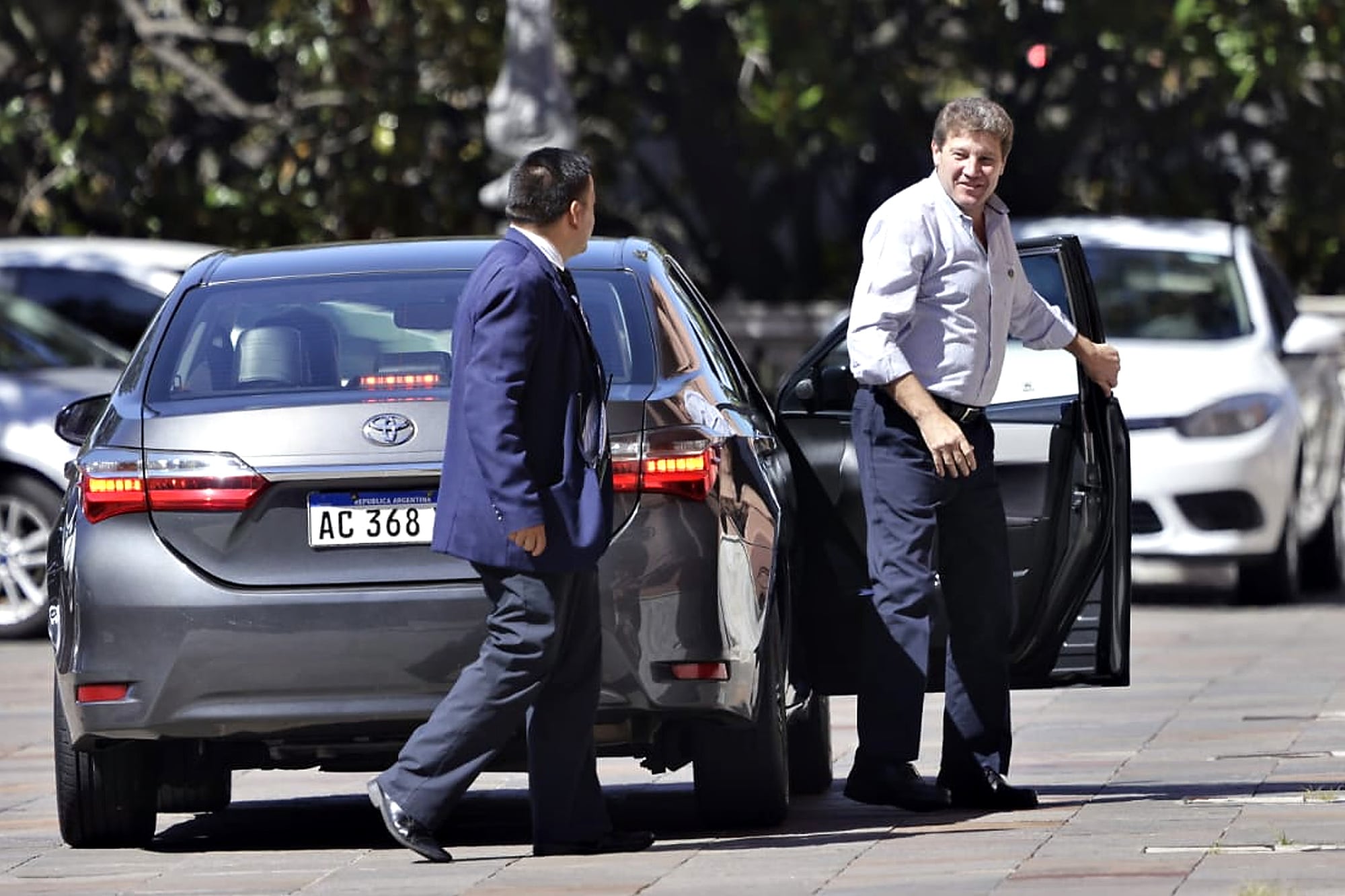 El gobernador de Tierra del Fuego, Gustavo Melella, en una visita a la Casa Rosada