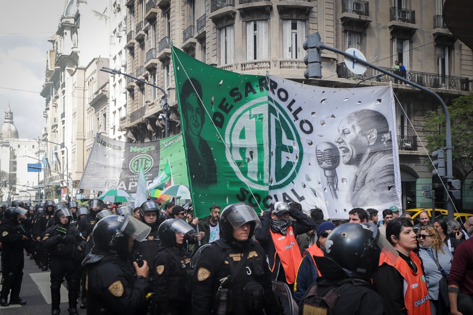 La protesta de ATE en Capital Humano