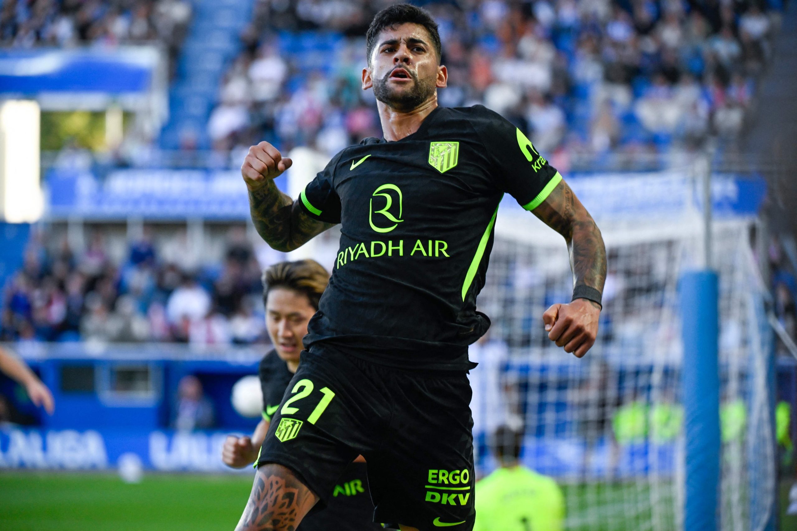 El salto del héroe de Atlético de Madrid