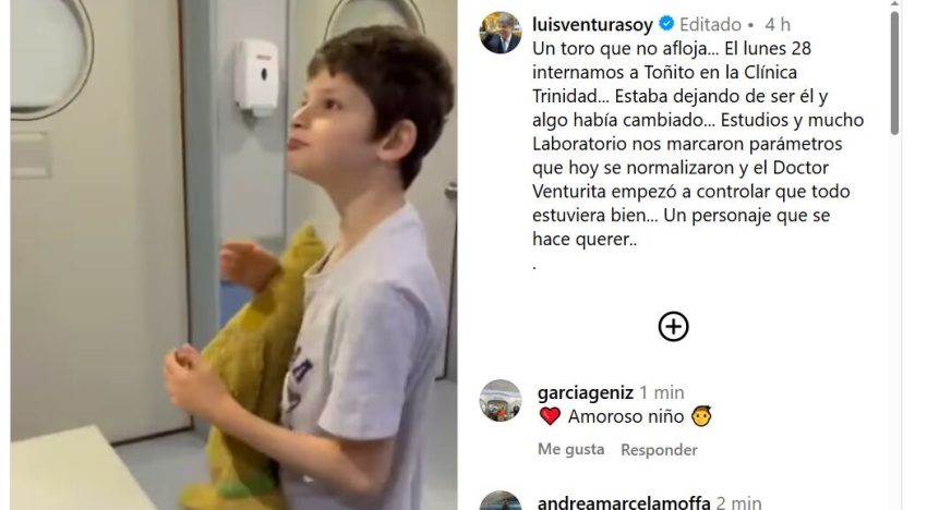 Luis Ventura contó que internaron a su hijo Antonito y dio detalles de su salud: “Estaba dejando de ser él”