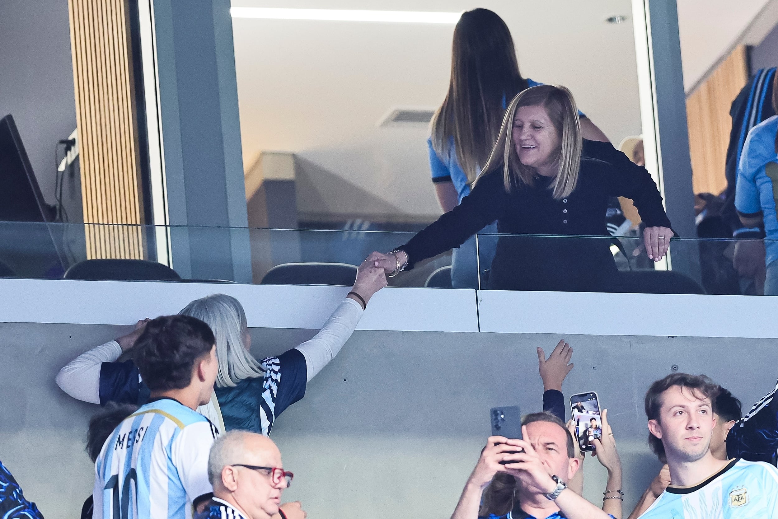 Celia Cuccittini, madre de Leo, en la previa del partido de despedida de Lionel Messi entre Argentina y Benín en el Estadio Monumental de Ciudad Autónoma de Buenos Aires, Argentina, el 6 de octubre de 2026.