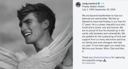 Cindy Crawford habló por primera vez tras la muerte de su hijo Presley Gerber: “Estamos destrozados”