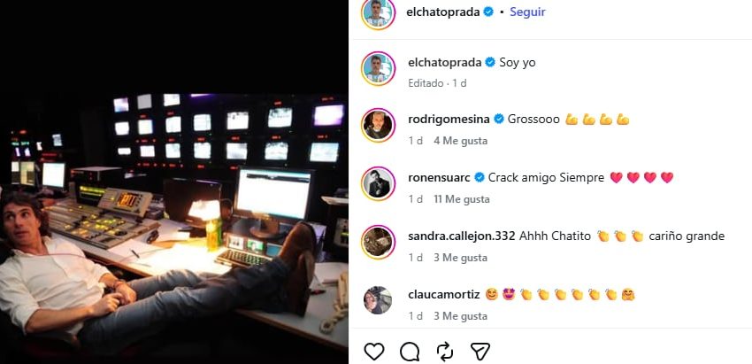 El mensaje del Chato Prada en medio del blanqueo de Lourdes Sánchez y su nuevo novio