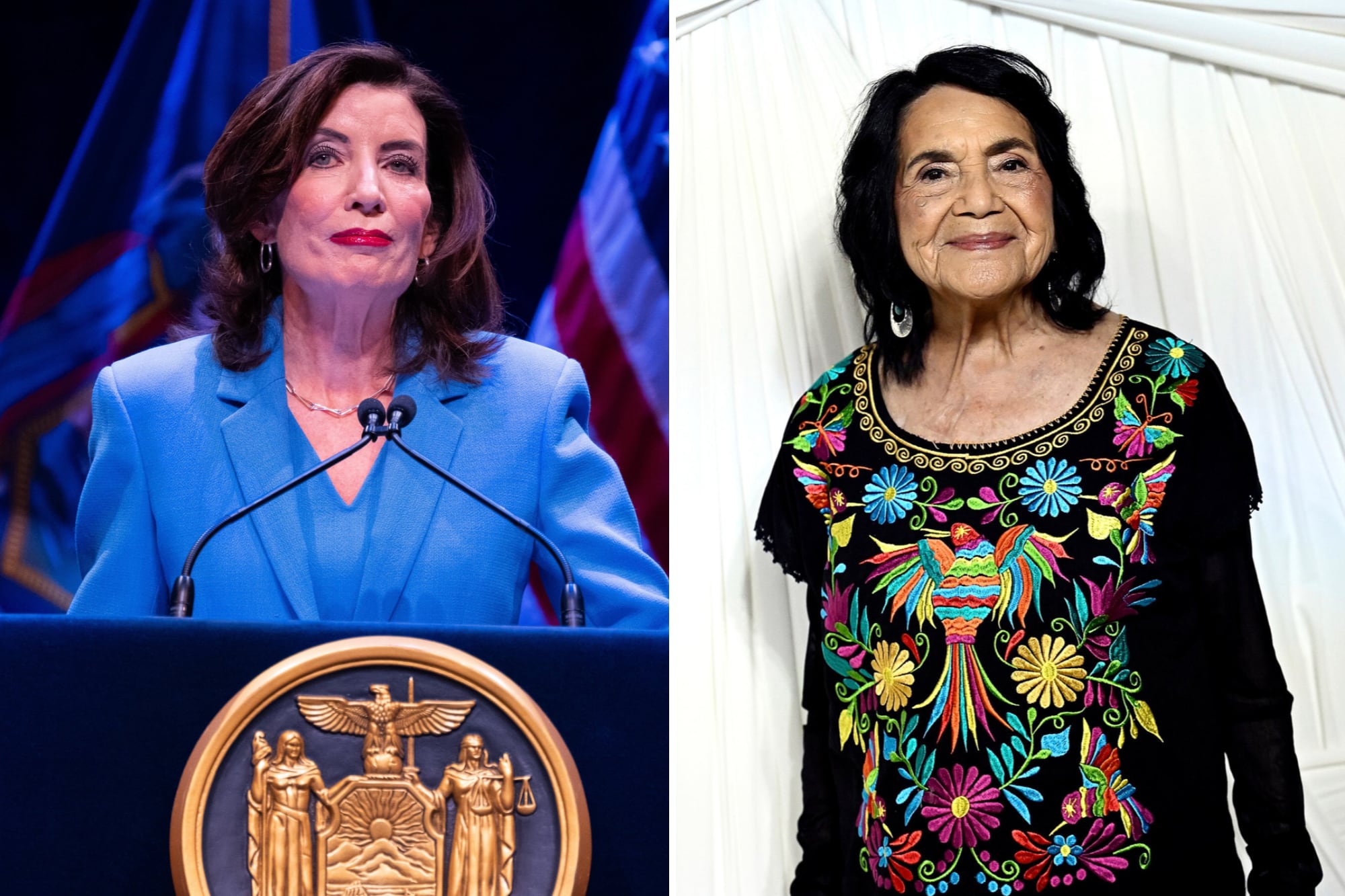 Kathy Hochul homenajeó a Dolores Huerta tras la muerte de la líder sindical
