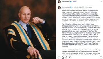 La conmovedora despedida de Ian McKellen a Patrick Stewart tras su muerte