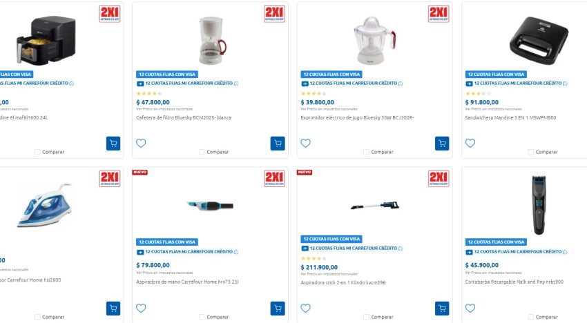 Supermercados ofrecen electrodomésticos con 2×1 desde $39.800 y descuentos de hasta 40%
