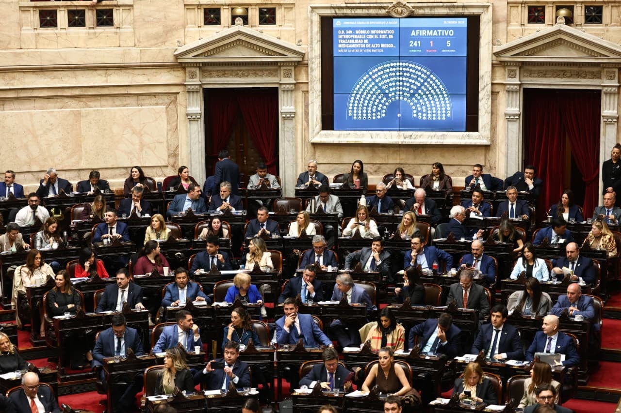 Aprobación del proyecto de trazabilidad de drogas peligrosas. Maratónica Sesión de Diputados. Se trata trazabilidad de medicamentos y bandalismo rural. Congreso Nacional
