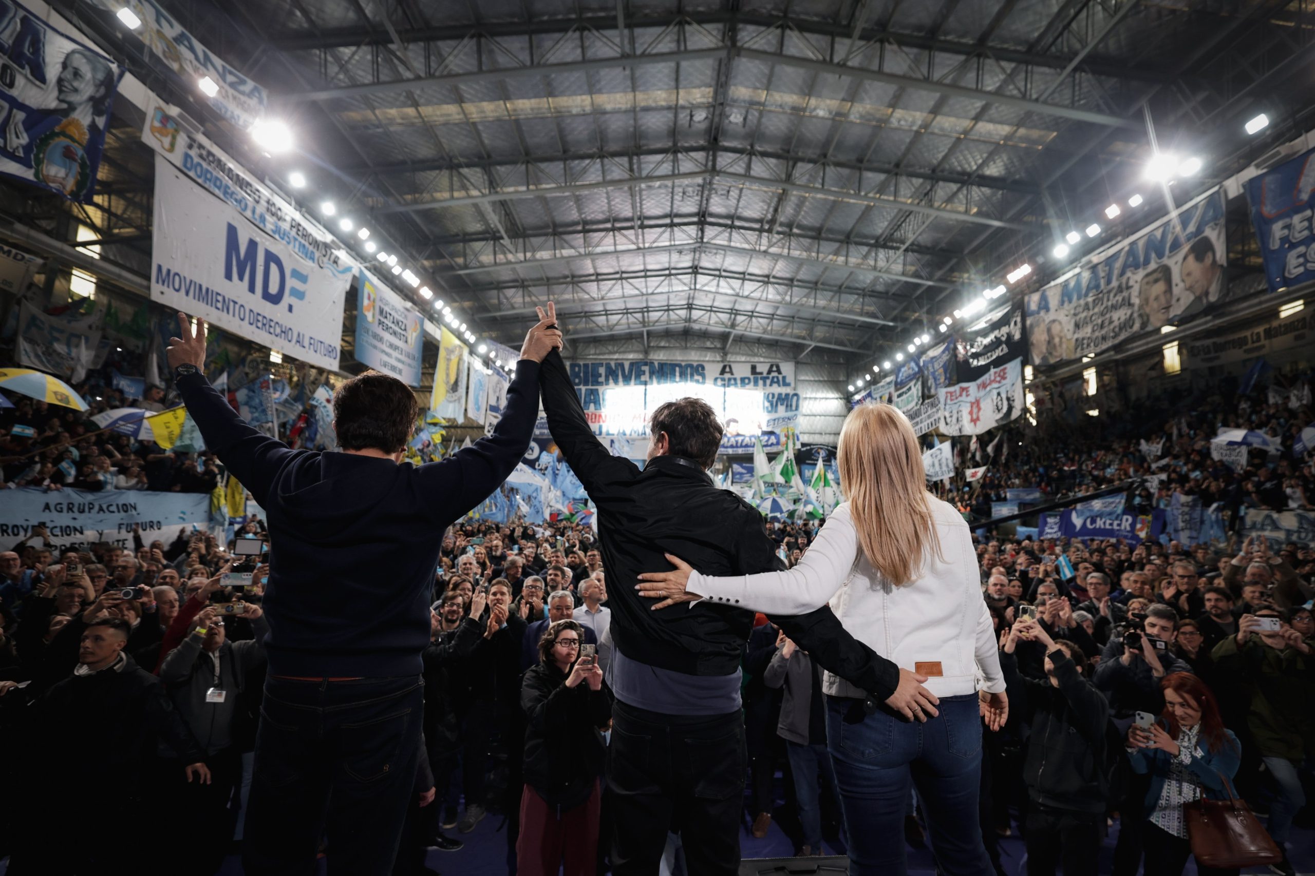Kicillof, con Magario y Espinoza en La Matanza