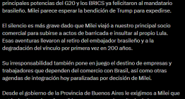 Kicillof apuntó contra Milei por no pronunciarse tras la victoria de Lula