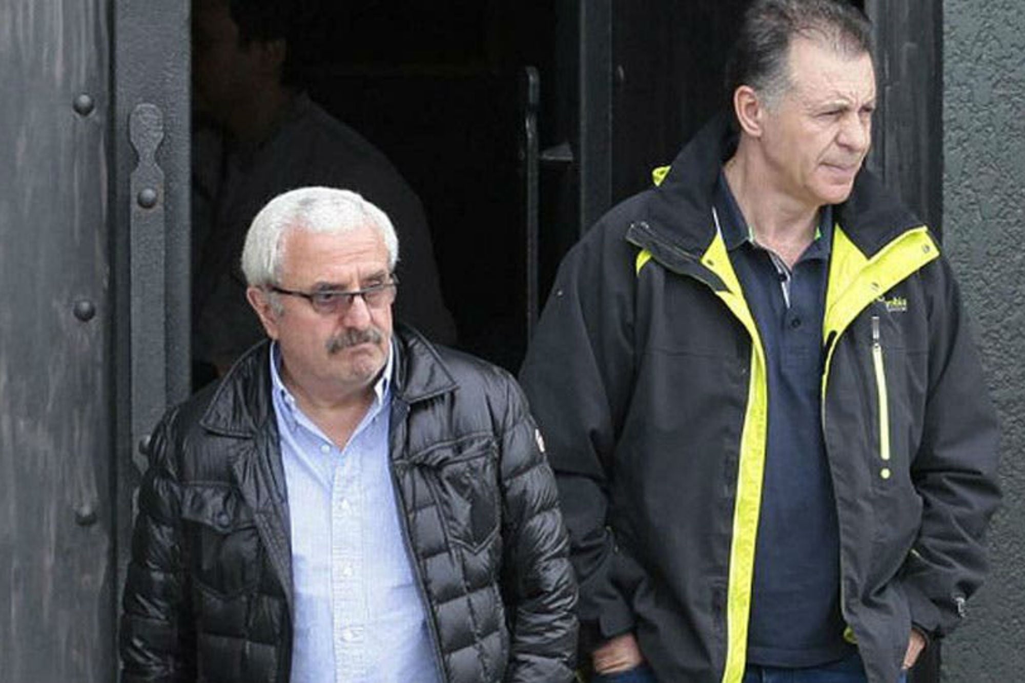 Osvaldo Sanfelice y Cristóbal López, en el mausoleo de Néstor Kirchner