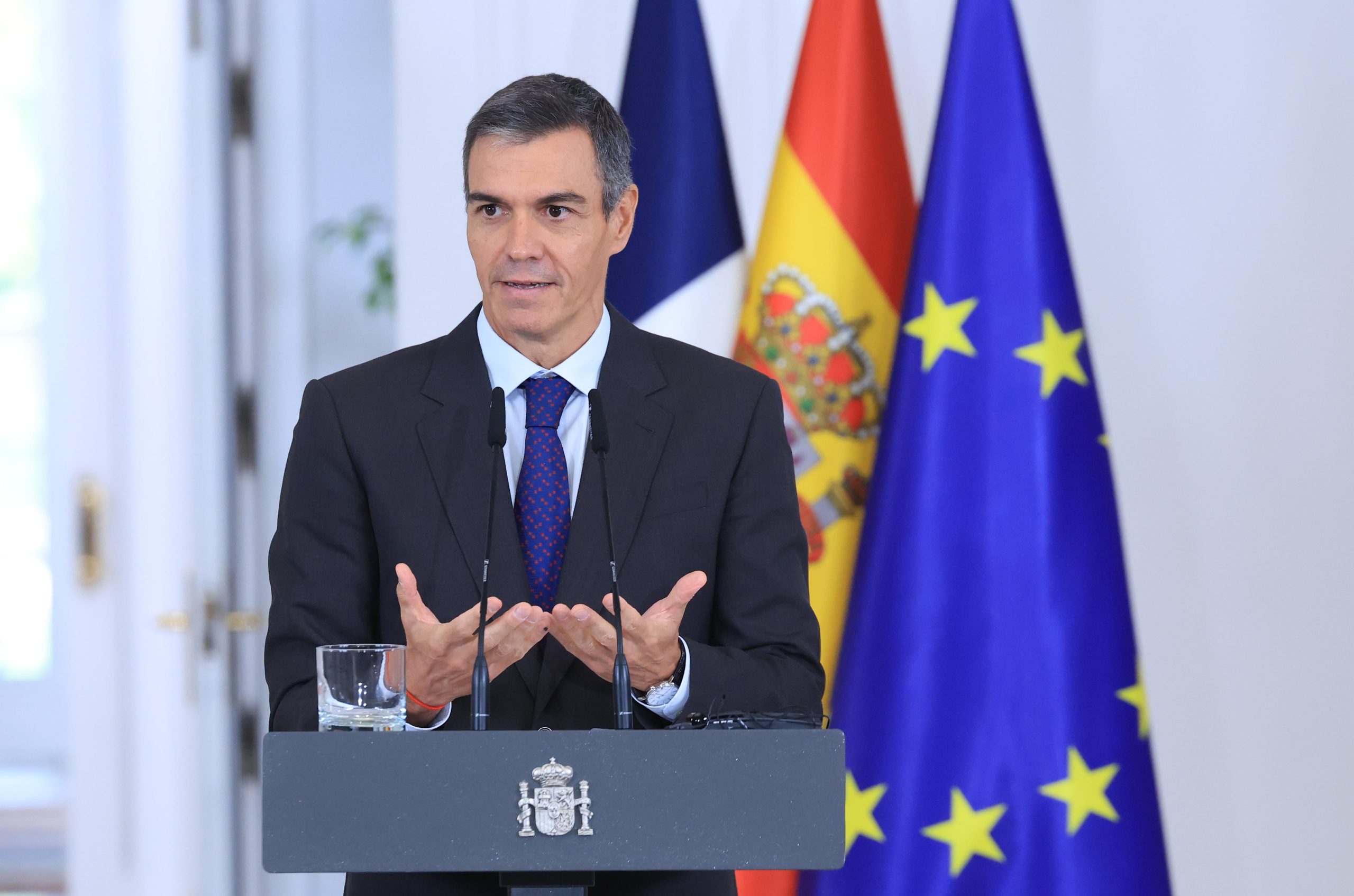 El presidente del Gobierno, Pedro Sánchez, en el Palacio de la Moncloa, el 30 de septiembre. 