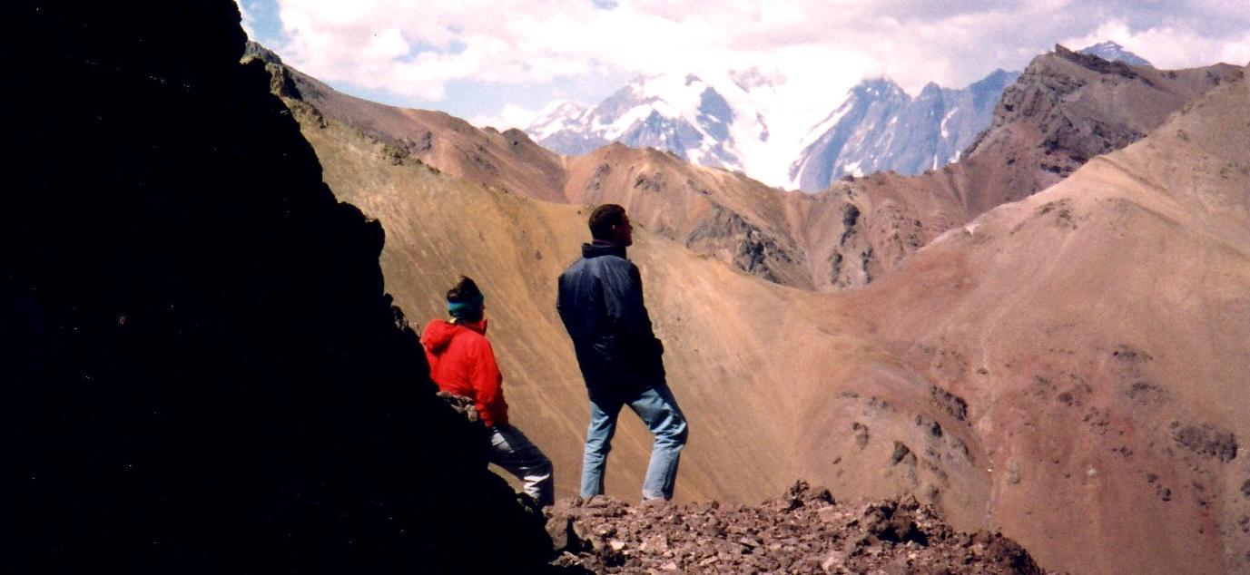 Figueredo junto a un colega en los Andes mendocinos. (Foto: cortesía Patricio Figueredo)