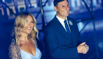 Javier y Paula Zanetti: el ex futbolista y su mujer organizaron un show benéfico en Nápoles para tres mil personas