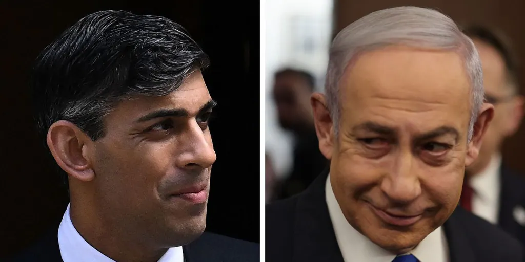 Rishi Sunak insta a Benjamín Netanyahu a mantener la calma tras el ataque de Irán