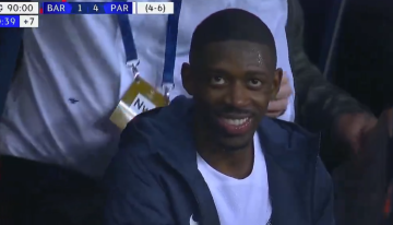 [VIDEO] La burlona sonrisa de Dembélé tras eliminar a FC Barcelona de la Champions