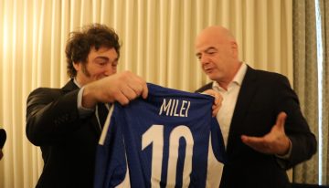 Javier Milei sostuvo encuentro con Gianni Infantino