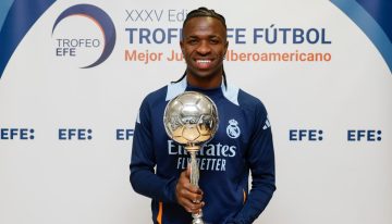 Vinicius fue galardonado como el Mejor Jugador Iberoamericano 2024