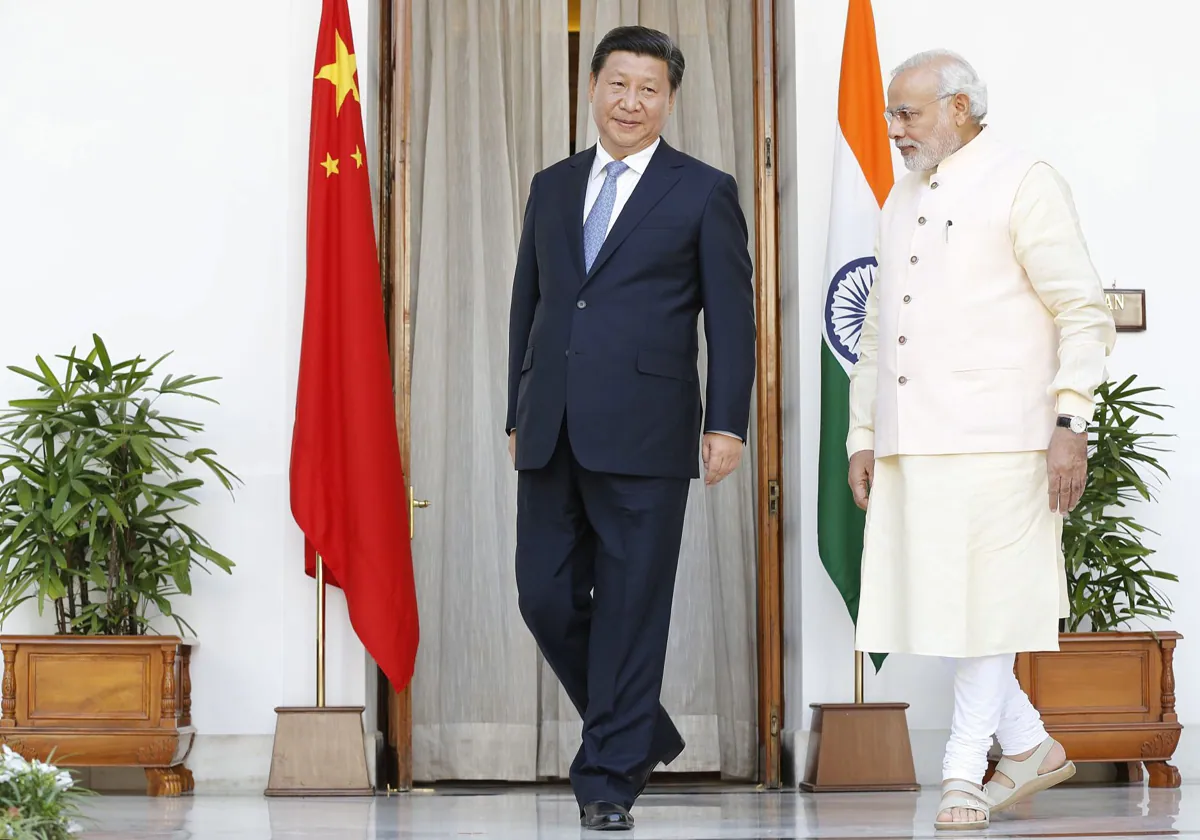 El presidente chino, Xi Jinping y el primer ministro de la India, Narendra Modi