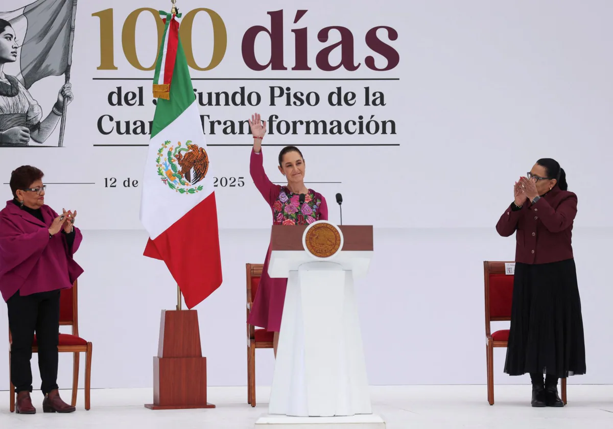 La presidenta de México, Claudia Sheinbaum, informa sobre los primeros 100 días de su gobierno