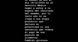 Felipe Méndez y denuncia por paternidad: Estoy a la espera del examen de ADN