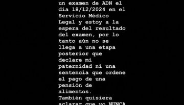 Felipe Méndez y denuncia por paternidad: Estoy a la espera del examen de ADN