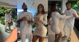 La celebración de Año Nuevo de Arturo Vidal junto a Sonia Isaza y su familia