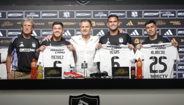 Colo Colo presentó a Sebastián Vegas, Tomás Alarcón y Felipe Méndez