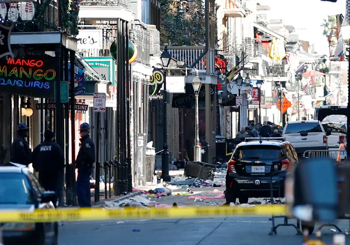 Calle Bourbon Street tras el atentado terrorista