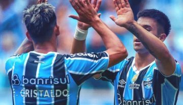 Alexander Aravena aportó con gol en claro triunfo de Gremio sobre Sao Luiz