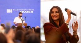 «Gabito…»: Myriam Hernández cantó en acto del 8M y bromeó con Presidente Boric