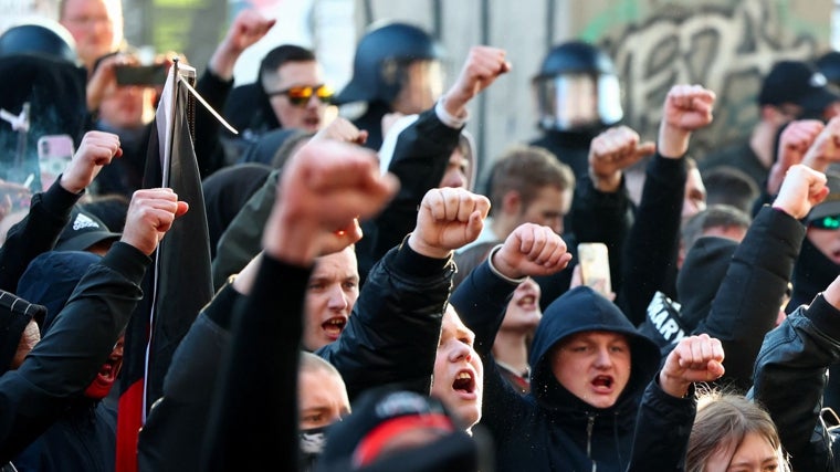 Protesta en el distrito de Friedrichshain de Berlín